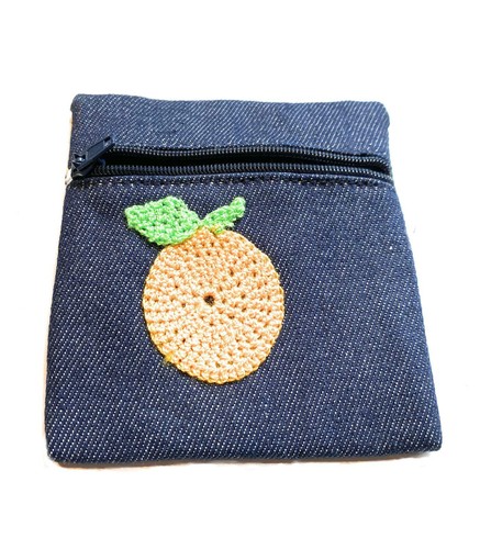 Portafoglio donna porta carte di credito portamonete piccolo slim di jeans blu - Foto 9 di 9