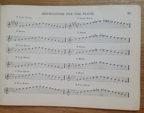 Seltene 1872 Ryan's True Flötist Flöte Bedienungsanleitung John Church & Co. - Bild 7 von 15