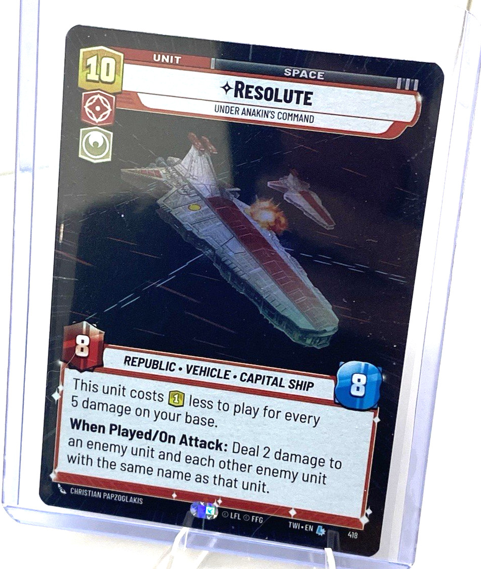 Star Wars Unlimited - Resolute, Under Anakin's Command TWI 418 Hyperspace FOIL
