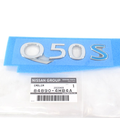 Genuine OEM Nissan Infiniti 84890-4HB4A ''Q50S'' Nameplate Badge Emblem 14-16 Q50