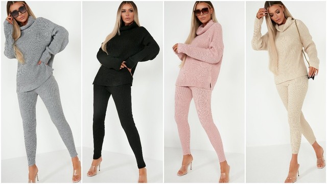 ladies knitted tracksuit