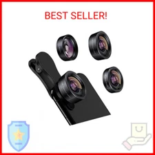 KEYWING Phone Camera Lens 3 in 1 Phone Lens Kit, 198 Fisheye Lens + 120 Super Wi