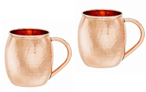 New_Hammered Solid Copper Moscow Mule Mug, 16 Oz.,