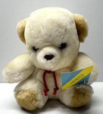 Vintage NOS Eden Cream TEDDY BEAR 7.25 in Plush w/Tag