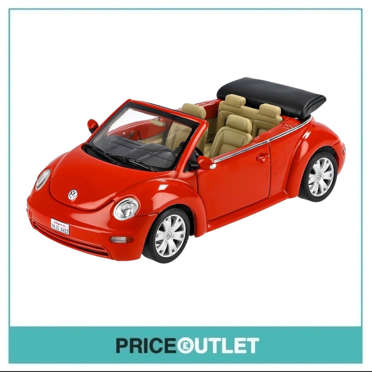ミニカー BUBY art.1005 VOLKSWAGEN Auto Art - Volkswagen VW New Beetle Cabrio (Sundown Orange) | eBay UK