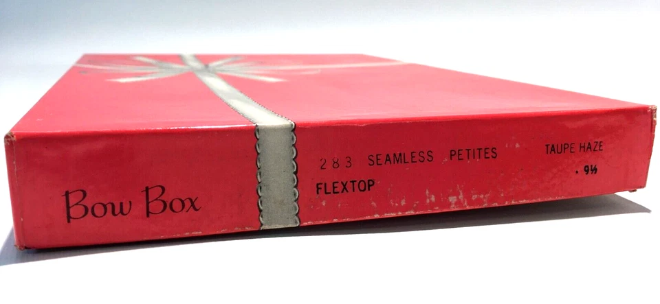 1双复古平底针织尼龙长袜9 1/2 x 27英寸无缝娇小Van Raalte — 第 3/4 张图片