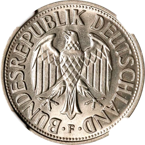 1957 F Germany 1 Mark, NGC MS 66, Superb Example, Scarce in Grade, Finest @ NGC