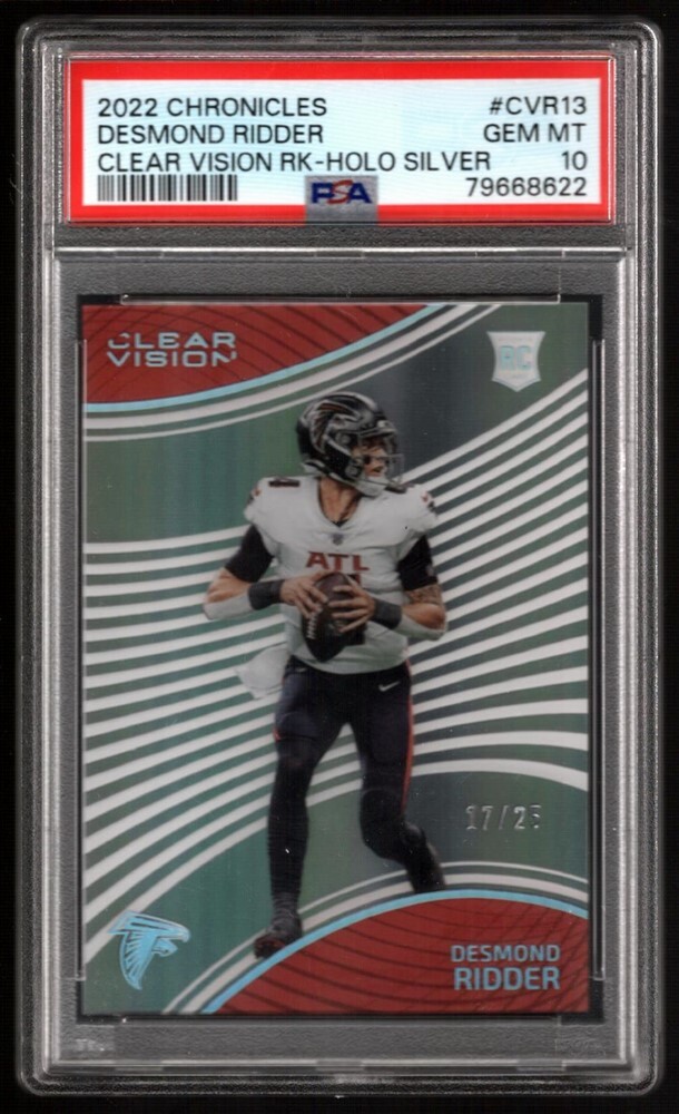 Desmond Ridder Panini Chronicles Clear Vision Rookies #CVR13 Holo Silver