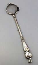 Antique Lorgnette Opera folding Spectacles 7.75", Silver plated handle
