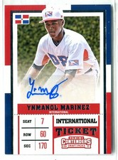 2017 Contenders Ynmanol Marinez International Ticket AUTO AUTOGRAPH RC Dominican