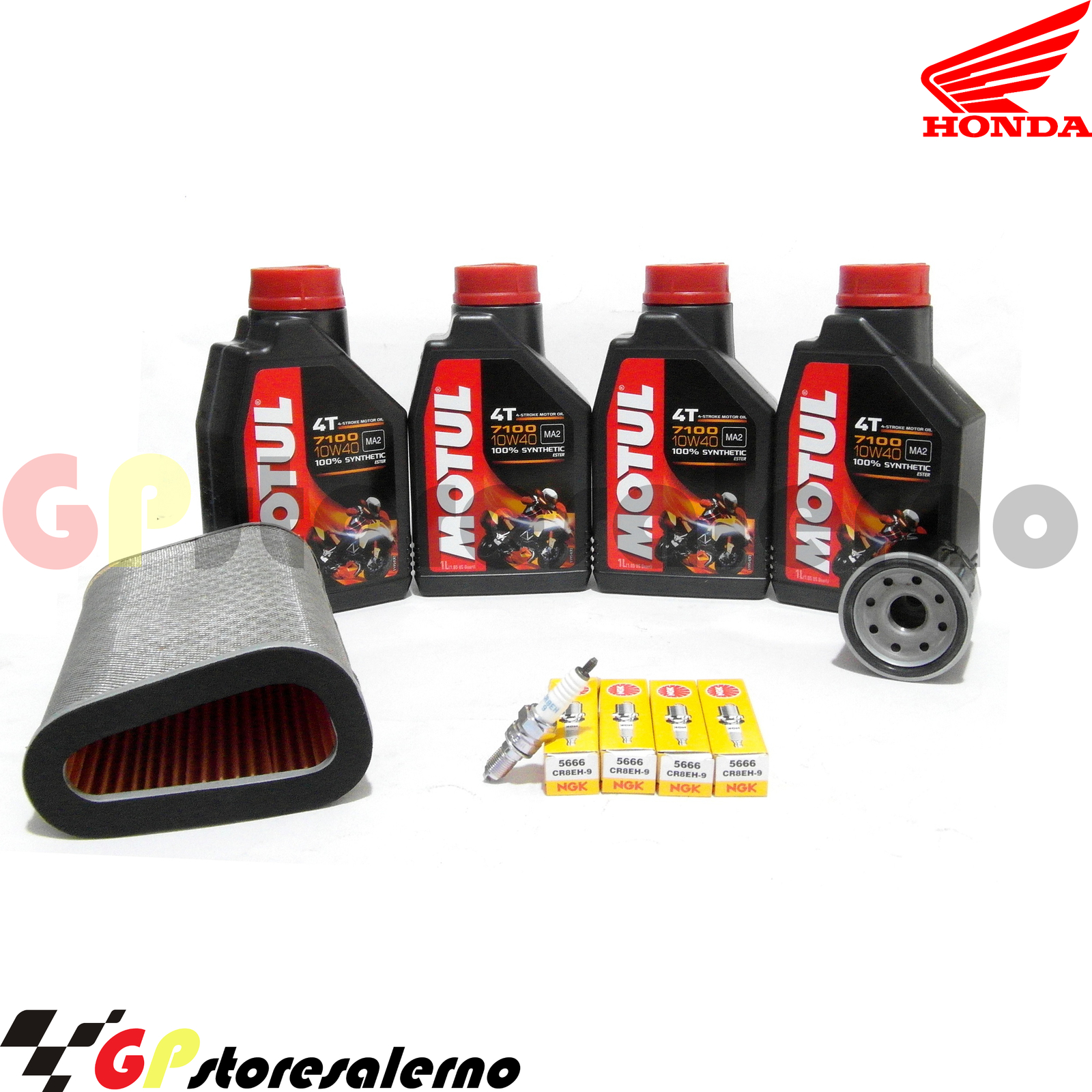 KIT TAGLIANDO HONDA HORNET 600 2003 2006 MOTUL 7100 10W40 FILTRI HIFLO