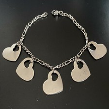 Bracciale da donna con ciondoli portafortuna in acciaio inox braccialetto catena