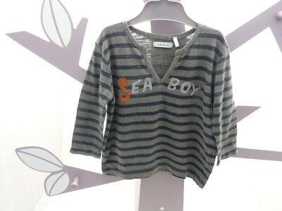 T-shirt Manches Longues Femme IKKS – Gris – Taille S – 45% Coton