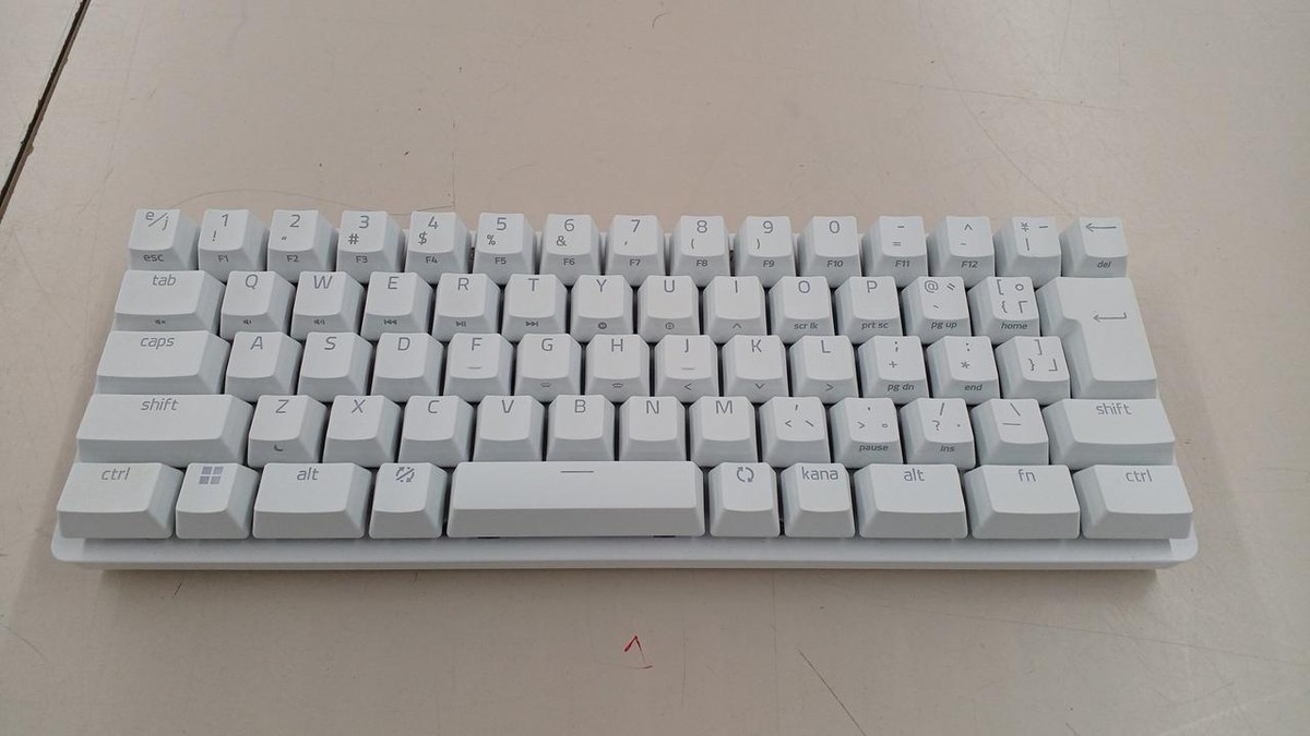 Razer Huntsman Mini 60% Gaming Keyboard White Good Condition Used