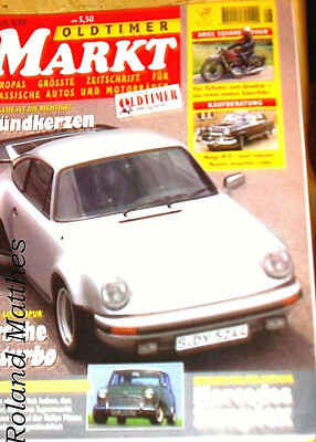 OLDTIMER MARKT 8-99+PORSCHE TURBO+ARIEL+WOLGA M 21+MINI+HARLEY XLRC+MCLAREN M6B