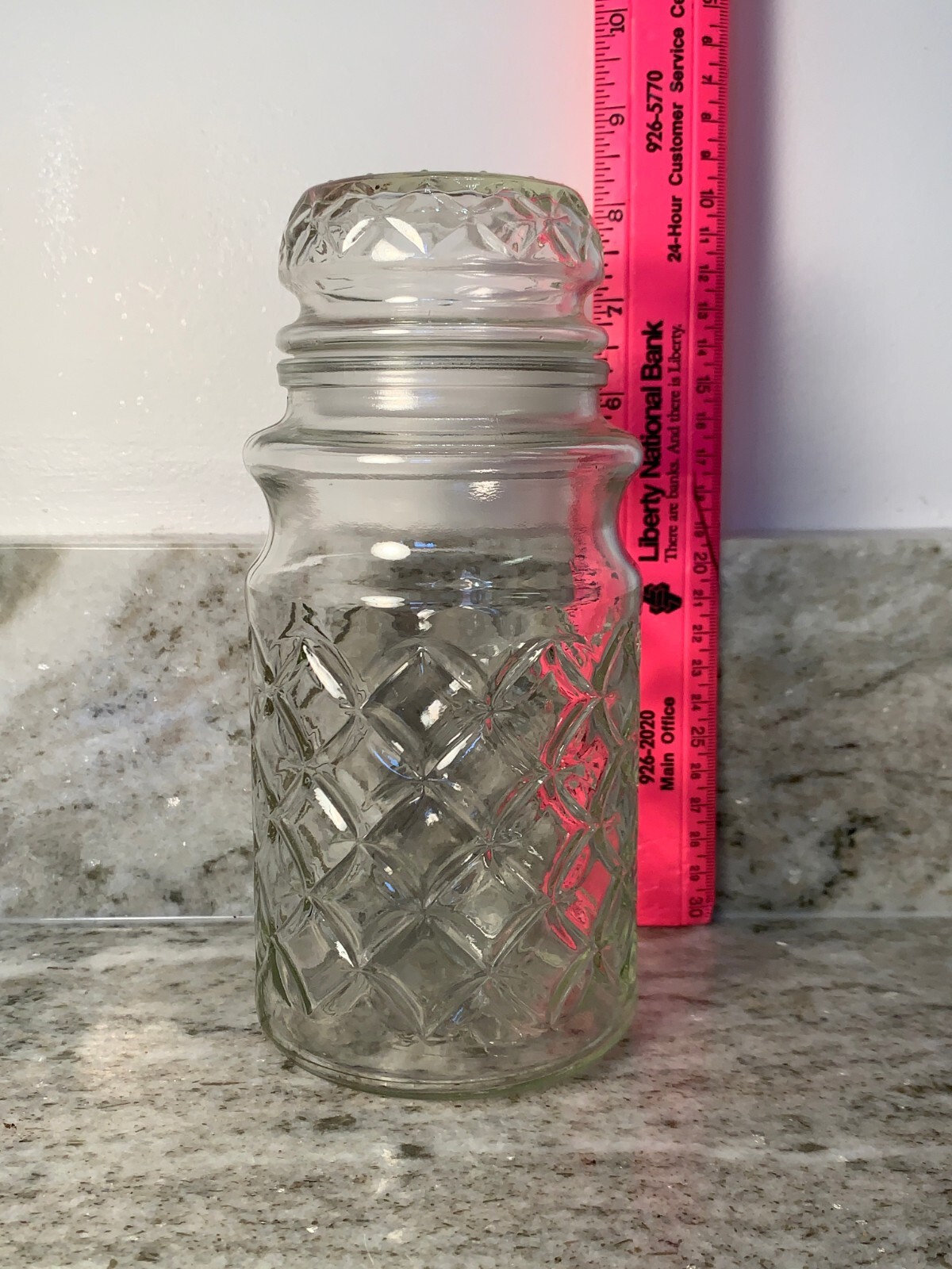 Vintage 1984 Planters Mr. Peanut Glass Jar W Lid Made By Brockway Glass