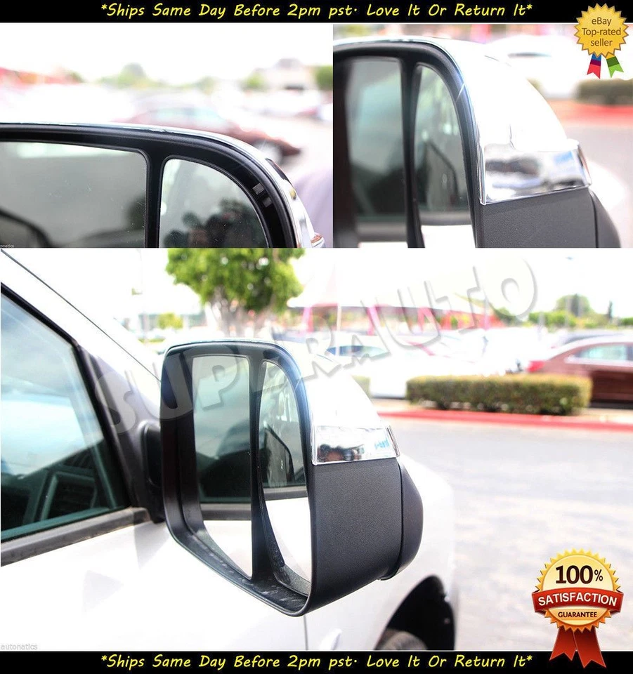 Cubierta de espejo lateral cromada para Dodge Ram 2500+3500 2010-2018 con remolque y señal Foto 3 de 4