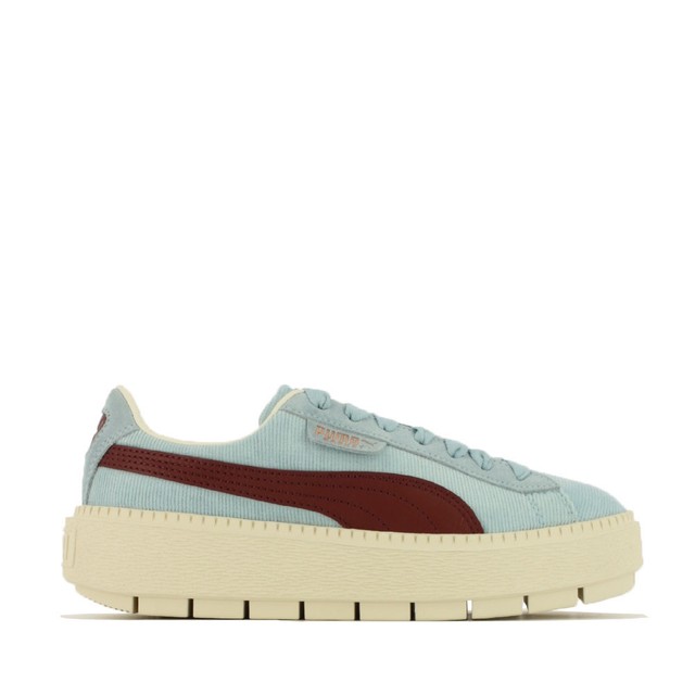 puma suede platform gris