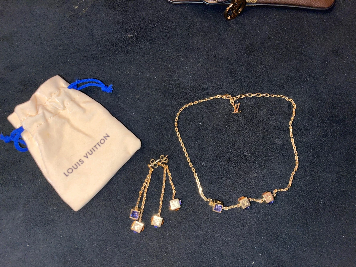 LV Gold Logo Necklaces & Earrings