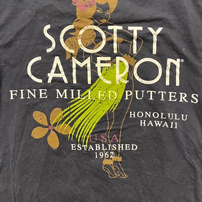 Scotty Cameron Shirt Adult XS Black Hawaiian Open 2022