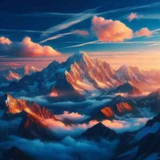 Digital Image Picture Wallpaper AI Background Desktop Mountain Scenes AI Art