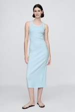 Gap Womens Rib Midi Tank Dress Azul Blue XXS 2XS NWT