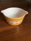 Vintage Pyrex Butterfly Gold 473 1 Qt Round Casserole Baking Dish Without Lid