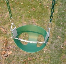 Swingset toddler swing,transition swing,half bucket swing,front safety chain,PVC