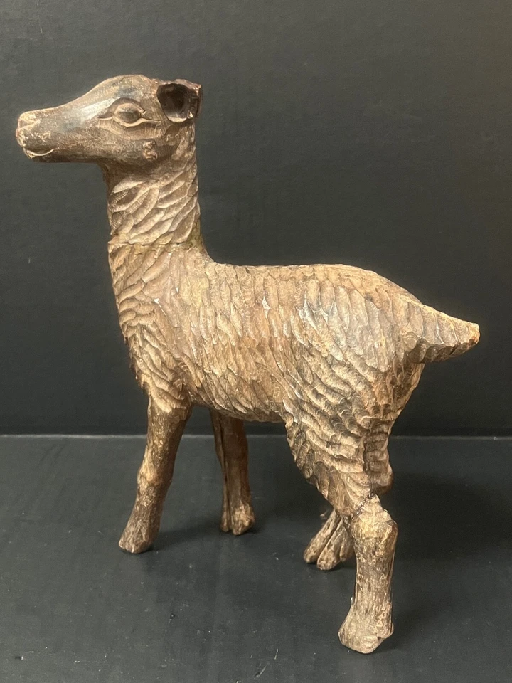 CARVED WOOD PAPER MACHE MOLD/SCULPTURE OF DEER  #D141 - Image 4 of 4