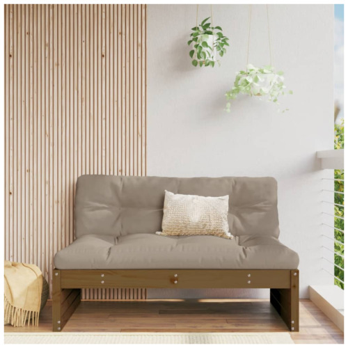 vidaXL Middle Sofa Honey Brown 120x80 cm Solid Wood Pine