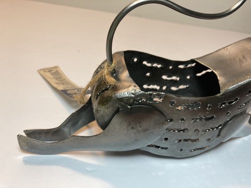 Blue Handworks Cat Lantern / Luminary Metal Candle Tea Light-Holder 8” - Picture 9 of 12