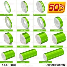 CHROME GREEN Roll Pin Stripe PinStriping Line Adhesive Tape Vinyl Car STICKER