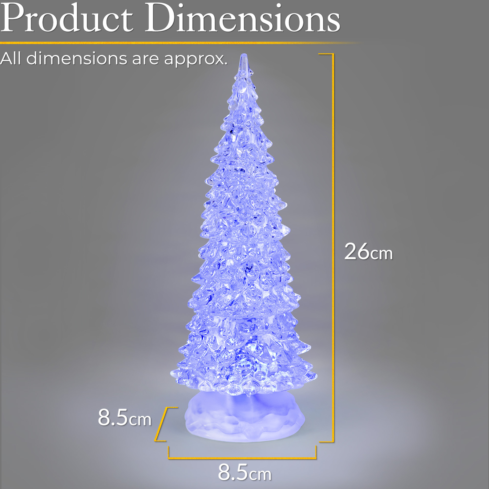 Colour Changing Christmas Tree Light LED Glitter Water Spinner