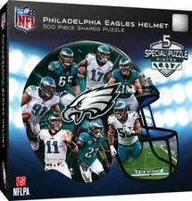 MasterPieces Philadelphia Eagles 500 Piece Helmet Shaped Jigsaw Puzzle