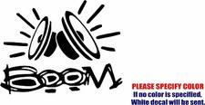 BOOM SPEAKERS Graphic Die Cut decal sticker Car Truck Boat Window Bumper 11"