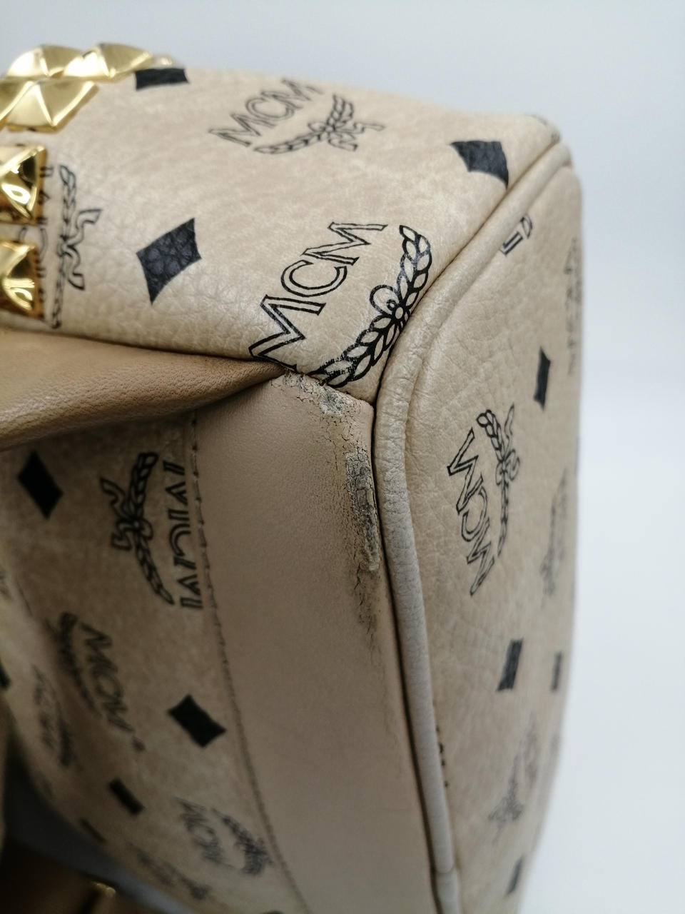 MCM Visetos Side Studs Backpack Monogram Backpack… - image 13