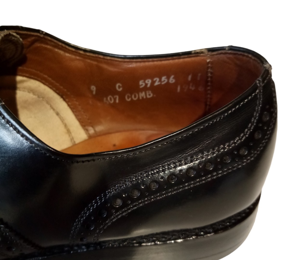 Allen Edmonds Black Leather Wing Tip Shoes Men\'s 9 Style-Lloyd Made in USA GUC Allen Edmonds Black Leather Wing Tip Shoes Men main image 3