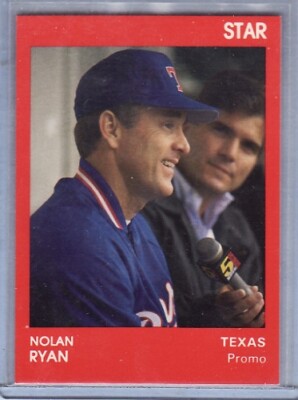 NOLAN RYAN 1990 STAR COMPANY PROMO Red CARD RANGERS - #BL