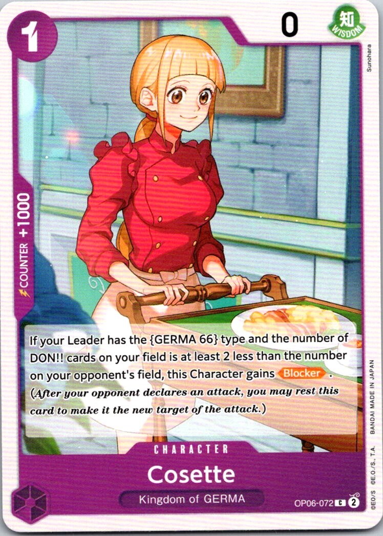 One Piece English Cosette OP06-072 Wings of the Captain Free