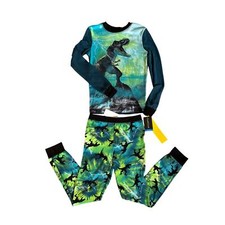 Cuddl Duds Kids 2pc Dinosaur Pajama Set, Slim Fit, Soft  Cozy, Size 10, NWT