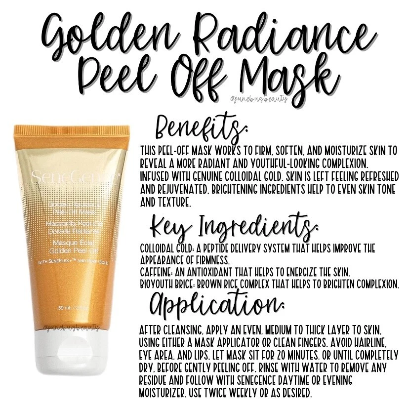 SeneGence Golden Radiance Peel-Off Mask | eBay