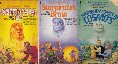 Ron Goulart's Exchameleon Series : Book 1, 2, and 3  - 1988 Sci-Fi Paperbacks