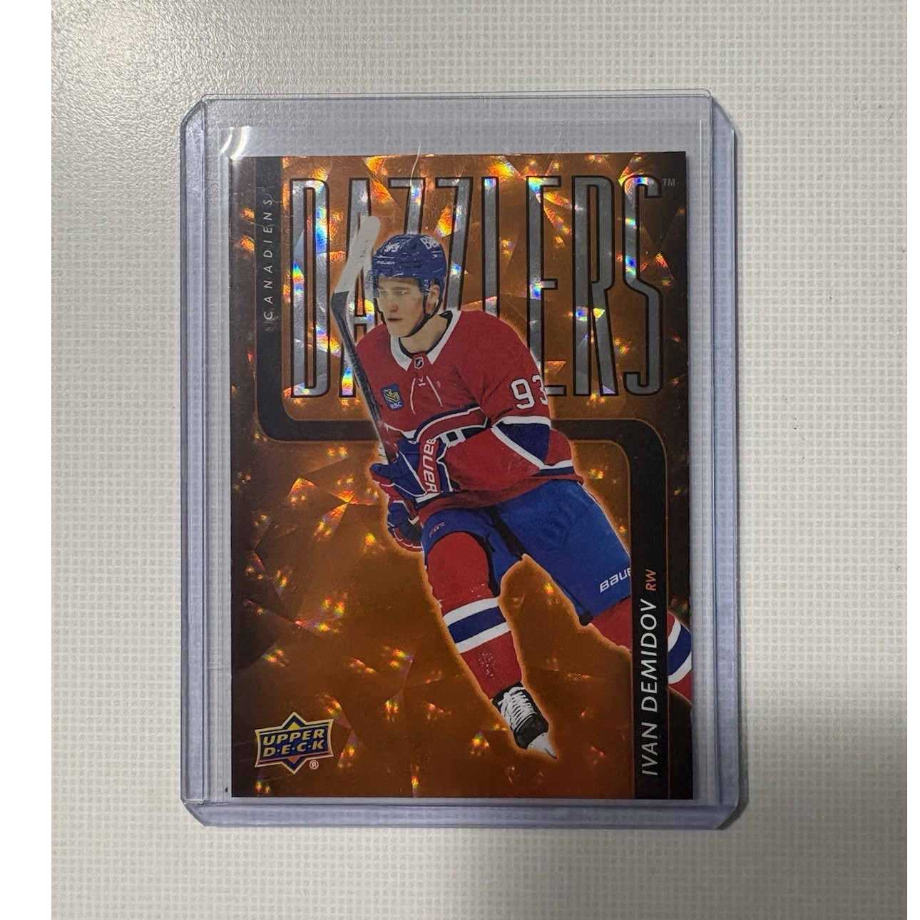 Upper Deck 2025-26 Series 1 Dazzlers Orange DZ-18 Ivan Demidov Canadiens
