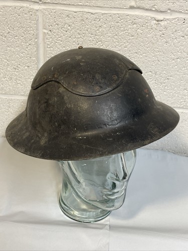 WW2 British Cromwell Protector Helmet Leather Liner Tommy Style Turtle Shell Vtg
