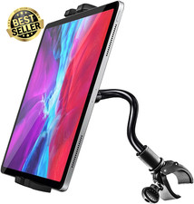 Gooseneck Bike Tablet Mount Holder Clamp for iPad Galaxy 4–13" Treadmill