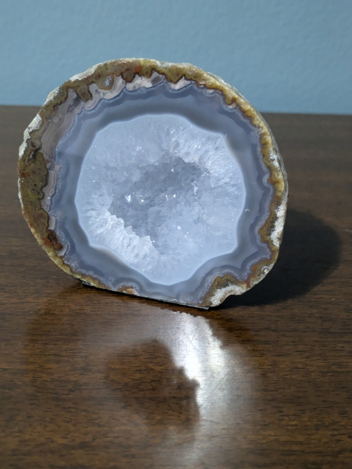 Las Choyas Geode Agatized Face Polished Display Specimen