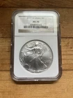 2007 W SILVER EAGLE BURNISHED NGC MS70