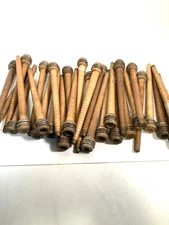 Wood quills, spindles, bobbins, 8.75" Wooden Quills Lot-30: