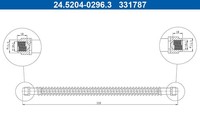 Ate Bremsschlauch 24.5204-0296.3 FüR Porsche 911 997 996 Boxster 987 986 Cayman