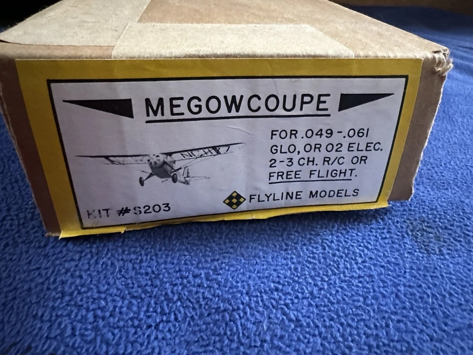 NOS VINTAGE FLYLINE MODELS MEGOWCOUPE RC MODEL AIRPLANE KIT #S203 - Image 4 of 4